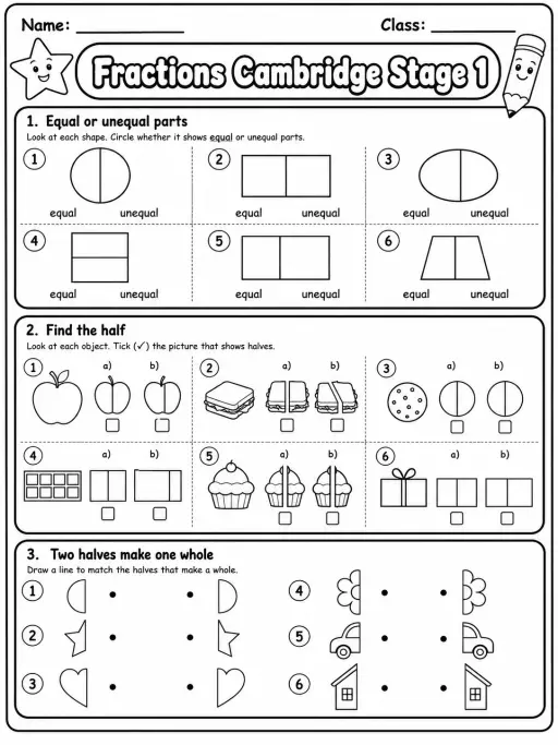 Fractions Cambridge Stage 1