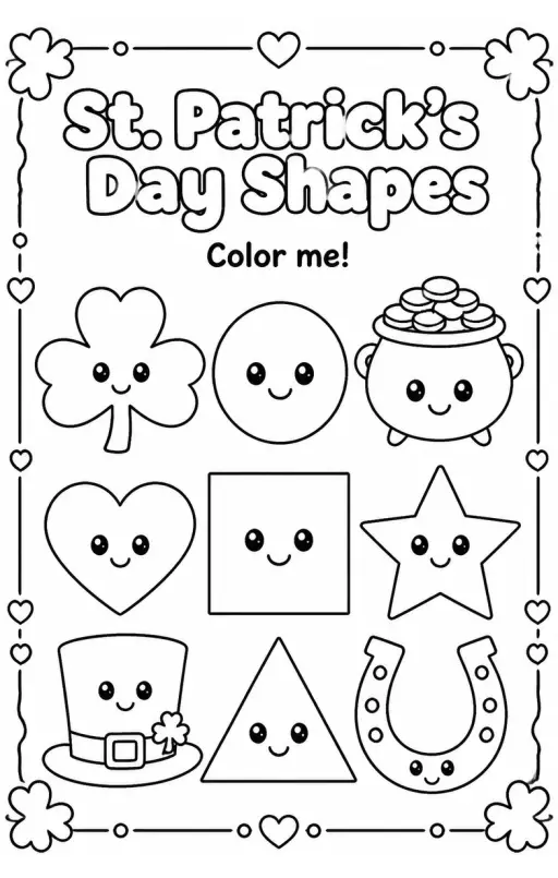 St. Patrick's Day Shapes Coloring Page