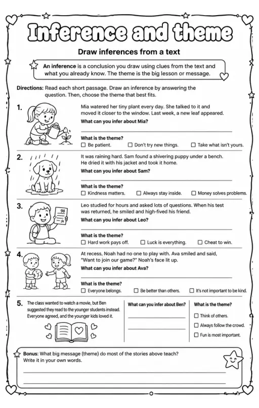 Draw inferences from a text