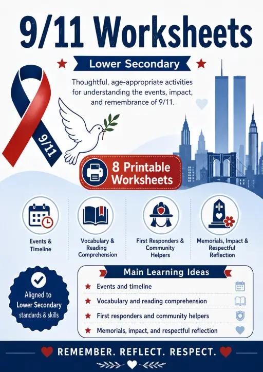 9/11 Worksheets Worksheet Pack