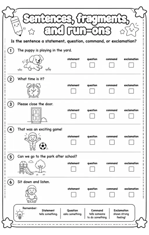 Is the sentence a statement, question, command, or exclamation?
