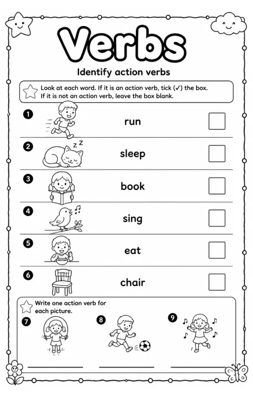 Identify action verbs
