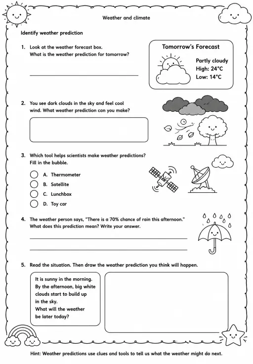 Identify weather prediction
