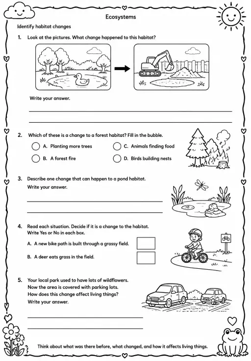 Identify habitat changes
