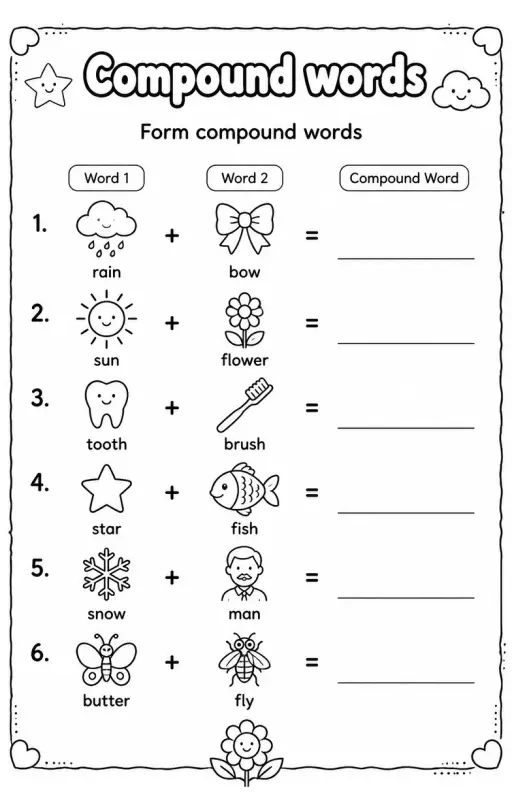 Form compound words