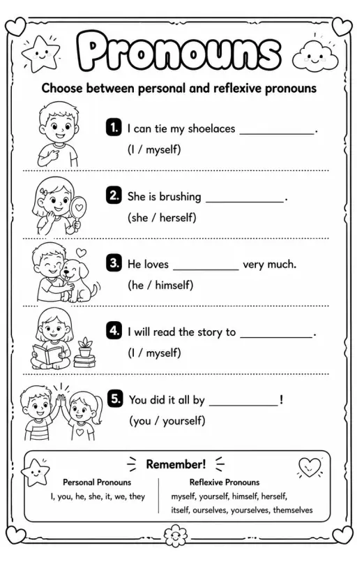 Choose between personal and reflexive pronouns