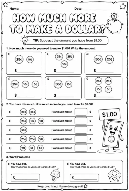How much more to make a dollar?