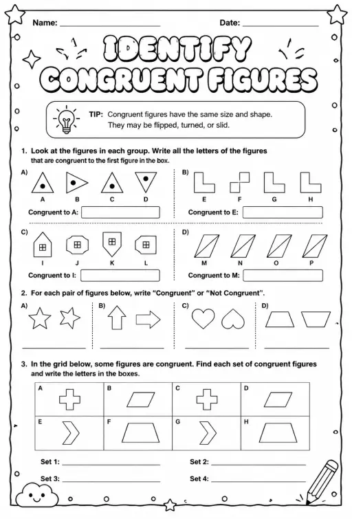 Identify congruent figures