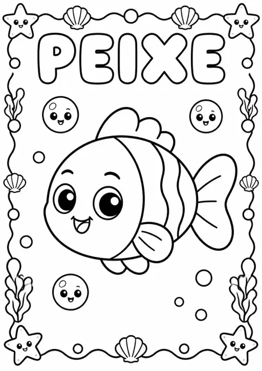 Desenho de Peixe para Colorir