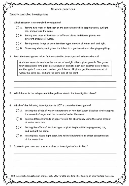 Identify controlled investigations
