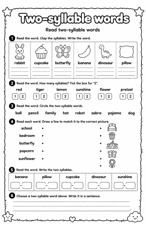 Read two-syllable words