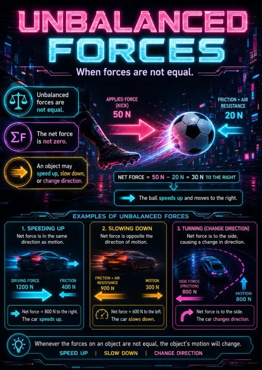 Unbalanced Forces Infographic