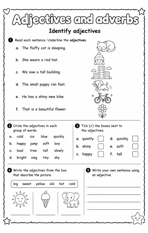 Identify adjectives