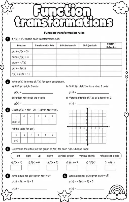 Function transformation rules