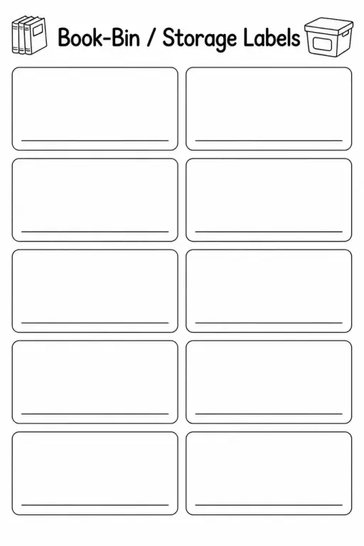 Book-Bin / Storage Labels