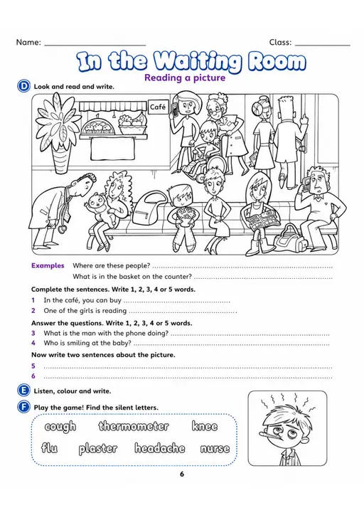 Cambridge MOVERS - In the Waiting Room | Free Worksheet