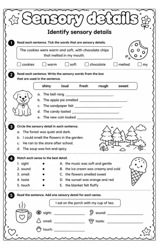 Identify sensory details