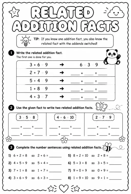 Related addition facts