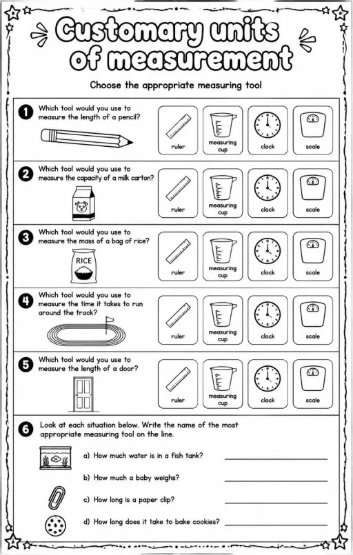 Choose the appropriate measuring tool