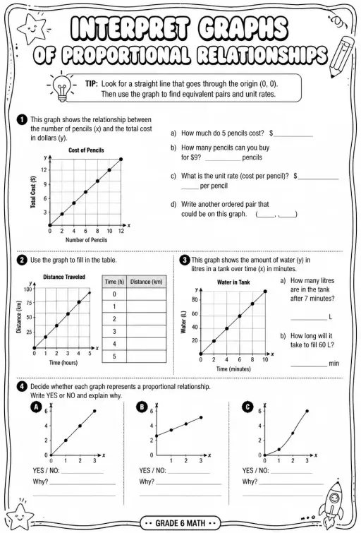Interpret graphs of proportional relationships
