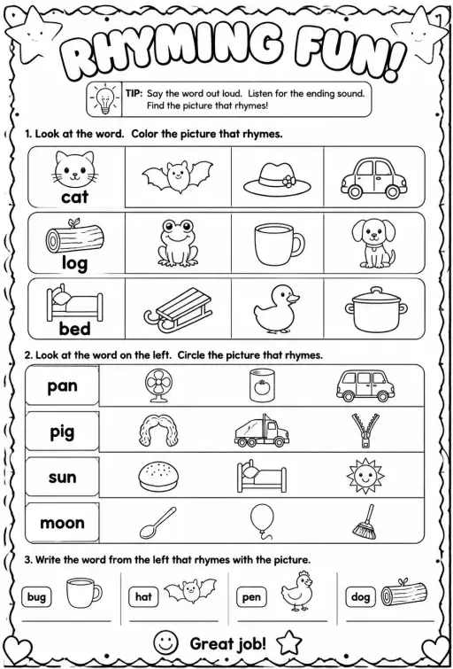 Choose the picture that rhymes with the word