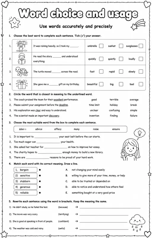 Use words accurately and precisely