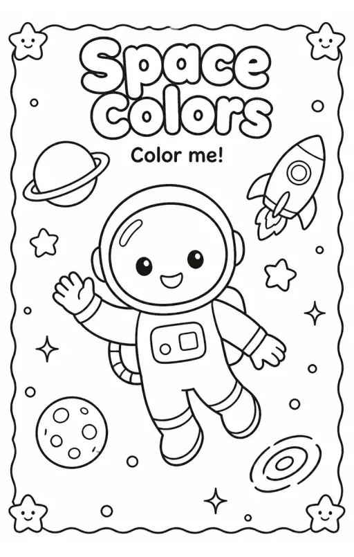 Space Colors Coloring Page