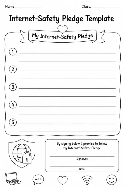 Internet-Safety Pledge Template