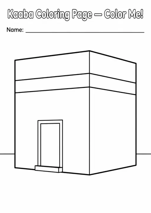 Kaaba Coloring Page