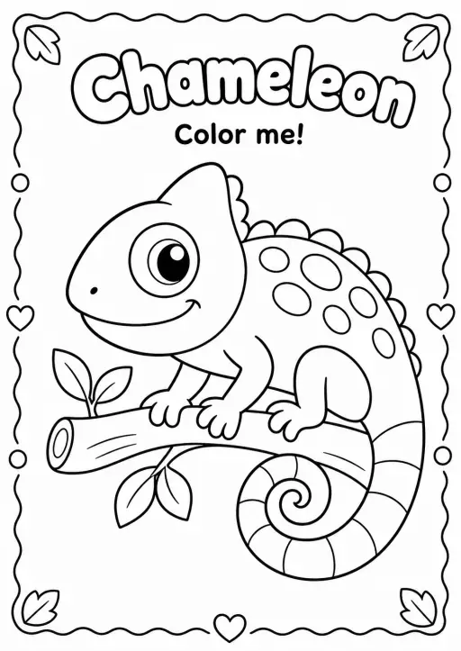 Chameleon Coloring Pages