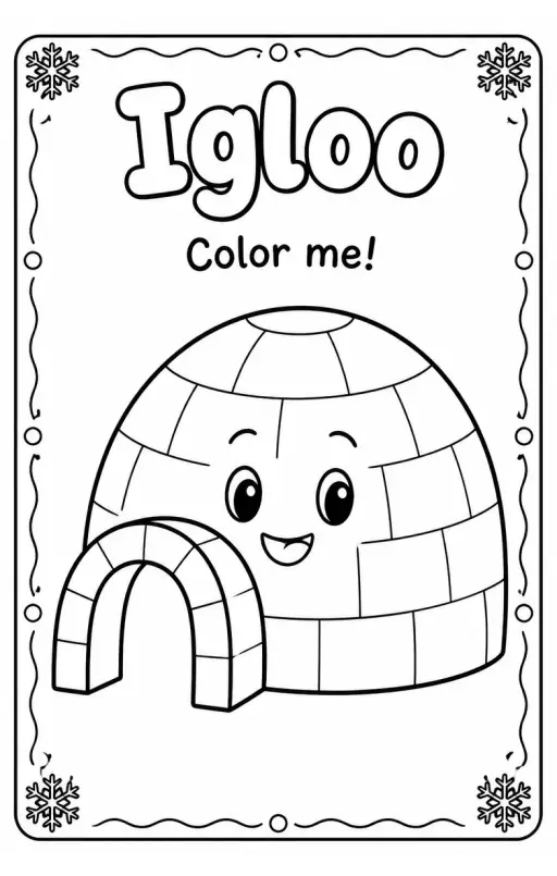 Igloo Coloring Pages