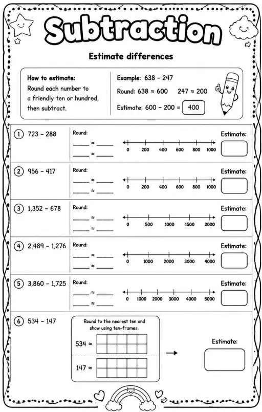 Estimate differences