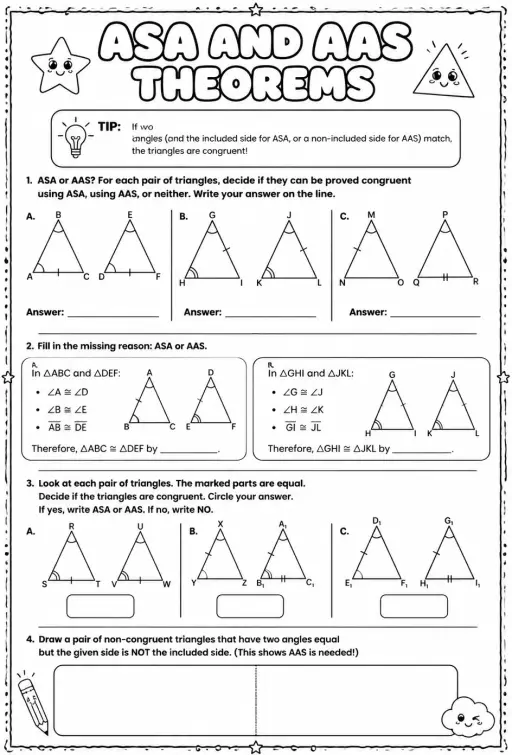 ASA and AAS Theorems