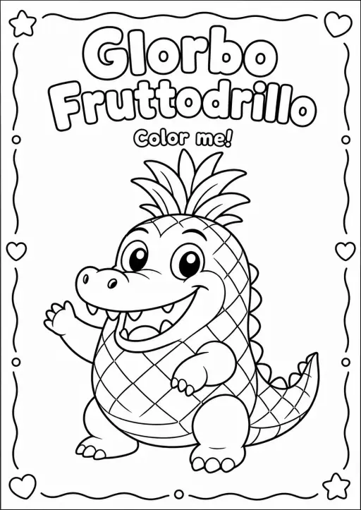 Glorbo Fruttodrillo Coloring Pages