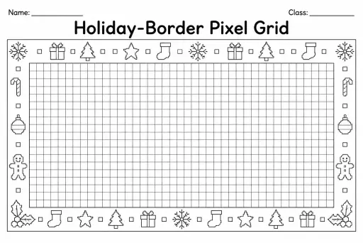 Holiday-Border Pixel Grid