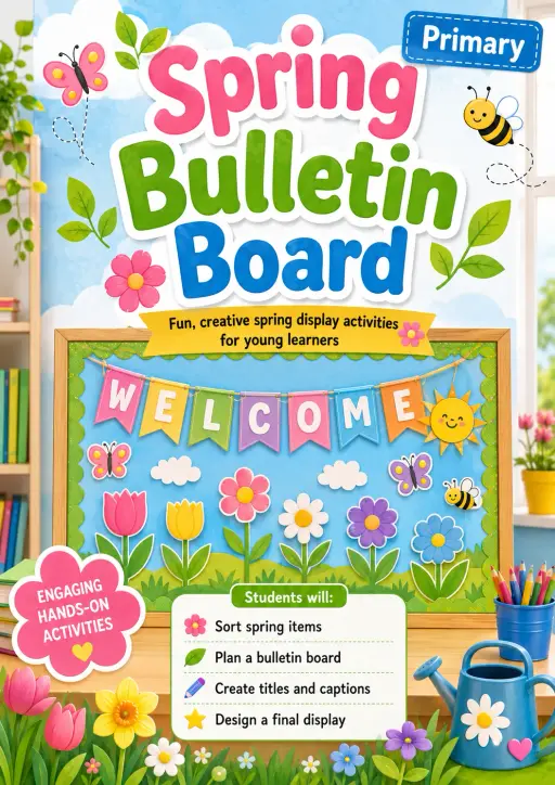Spring Bulletin Board Worksheet Pack