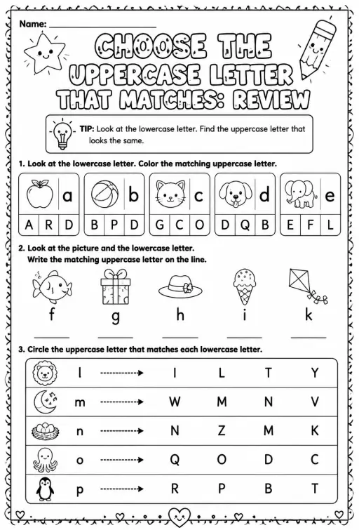 Choose the uppercase letter that matches: review