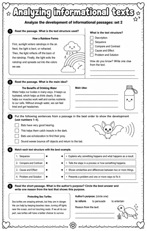 Analyze the development of informational passages: set 2