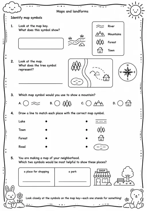 Identify map symbols