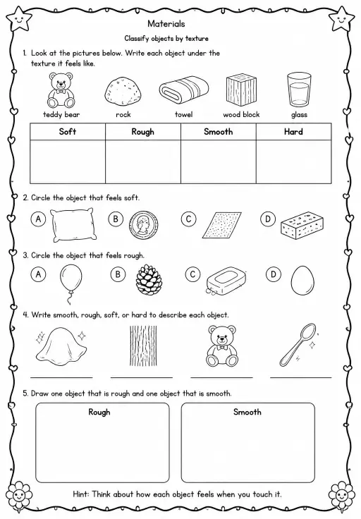 Classify objects by texture