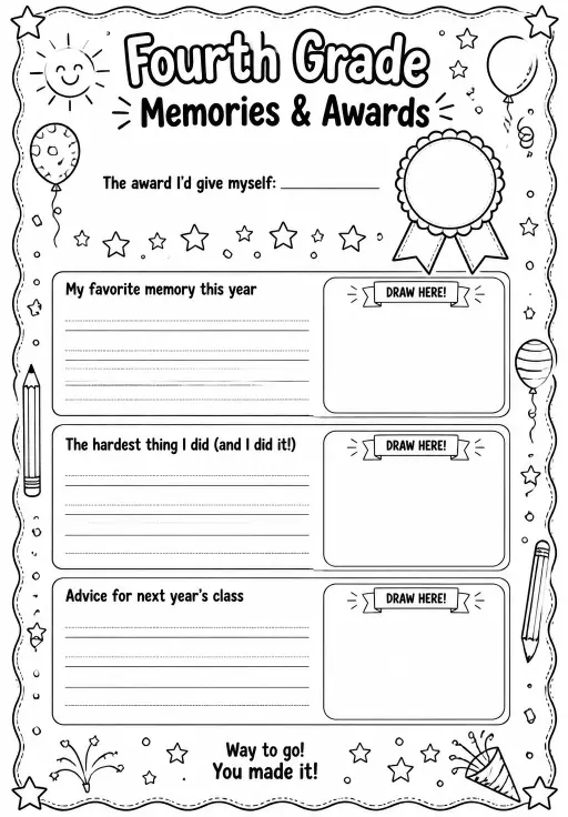 Fourth Grade Memories & Awards