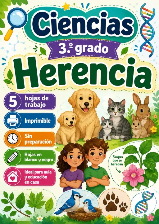 3.º grado - Herencia - Paquete de ciencias en español