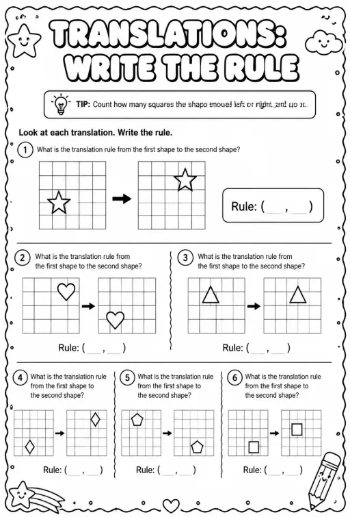 Translations: write the rule