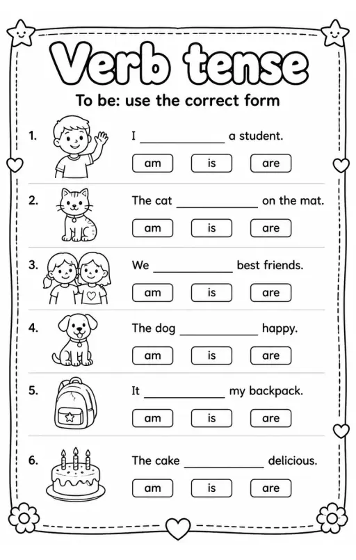 To be: use the correct form
