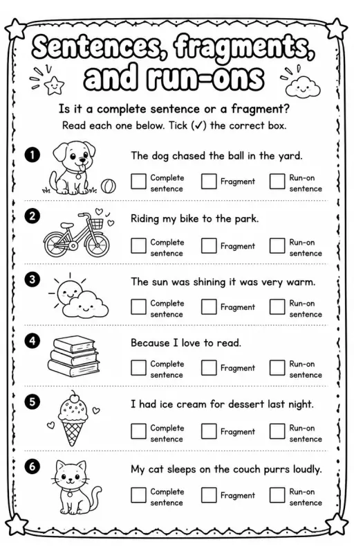 Is it a complete sentence or a fragment?