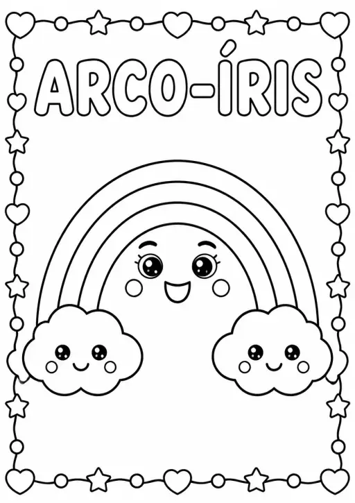 Desenho de Arco-íris para Colorir