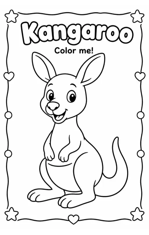 Kangaroo Coloring Pages