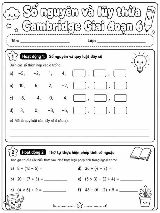 Phép trừ Cambridge Giai đoạn 1 - Gói bài tập 32