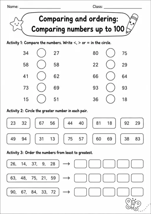 Grade 2 Counting Math Worksheet Pack