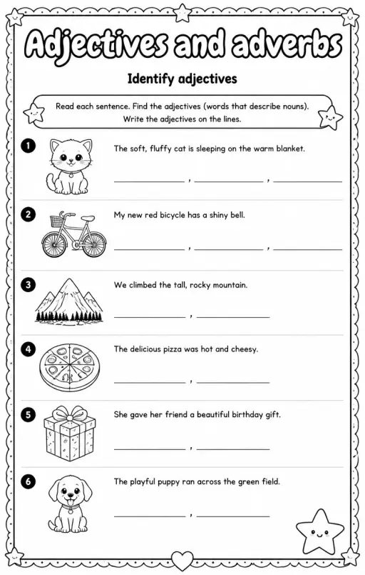 Identify adjectives